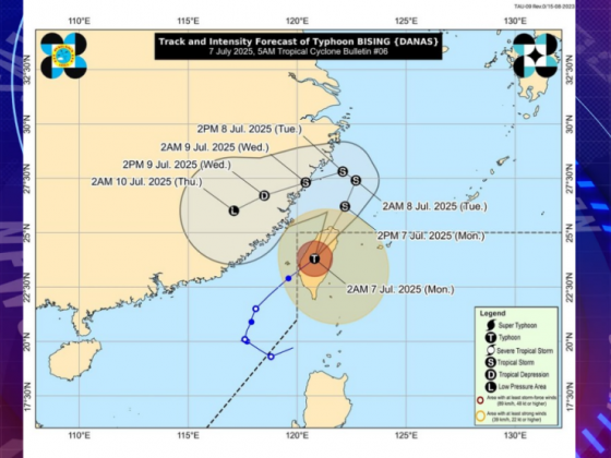 'Bising' weakens, enhances 'habagat' as it exits PAR