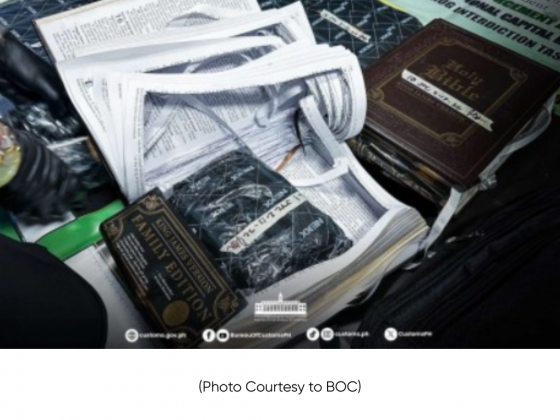 Passenger caught with P55.3-M ‘shabu’ hidden in Bibles
