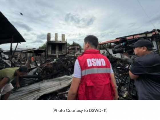 DSWD, local officials assist 26 families displaced by Davao fire