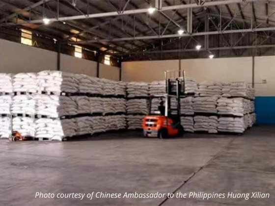 PH receives 2K metric tons of China-donated rice