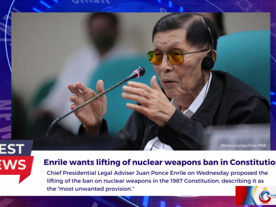 Enrile wants lifting of nuclear weapons ban in Constitution