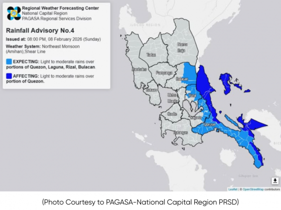 Effects of shear line, 'amihan' to be felt across PH