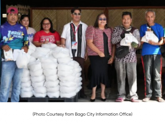 Bago City distributes rice subsidy to almost 3K tricycle drivers